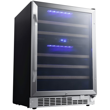 EdgeStar 24 Inch Wide 46 Bottle Built-In Dual Zone Wine Cooler with Reversible Door and LED Lighting - CWR462DZ - Wine Cooler City