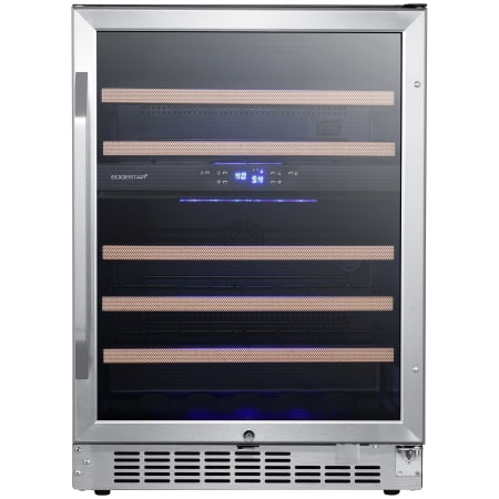 EdgeStar 24 Inch Wide 46 Bottle Built-In Dual Zone Wine Cooler with Reversible Door and LED Lighting - CWR462DZ - Wine Cooler City