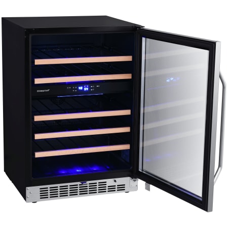 EdgeStar 24 Inch Wide 46 Bottle Built-In Dual Zone Wine Cooler with Reversible Door and LED Lighting - CWR462DZ - Wine Cooler City