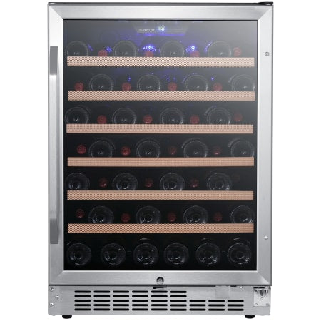 EdgeStar 24 Inch Wide 53 Bottle Built-In Single Zone Wine Cooler with Reversible Door and LED Lighting - CWR532SZ - Wine Cooler City