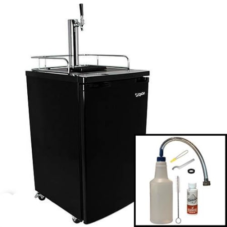 EdgeStar 20 Inch Wide Kegerator and Keg Beer Cooler for Full Size Kegs with Cleaning Kit - KC2000CLEAN - Wine Cooler City