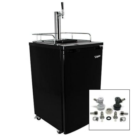 EdgeStar 20 Inch Wide Kegerator and Keg Beer Cooler for Full Size Kegs with Home Brew Tap and Ultra Low Temp - KC2000HMBREW - Wine Cooler City