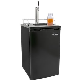 EdgeStar 20 Inch Wide Single Tap Kombucha Dispenser - Black Stainless Steel - KC2000KOM - Wine Cooler City