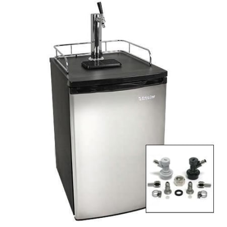 EdgeStar logo EdgeStar 20 Inch Wide Kegerator and Keg Beer Cooler for Full Size Kegs with Home Brew Tap and Ultra Low Temp - KC2000SSHMBREW - Wine Cooler City