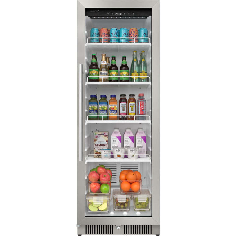 EdgeStar 22 Inch Wide 10.1 Cu. Ft. Commercial Beverage Merchandiser With Temperature Alarm and Reversible Door - VBM101SS