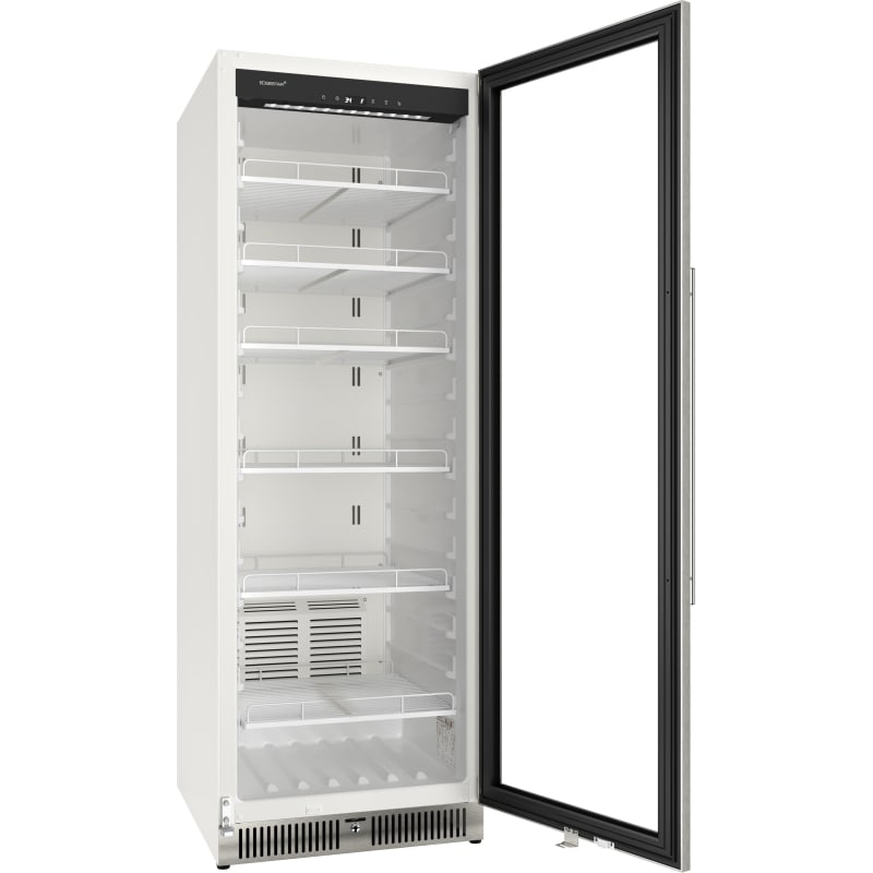 EdgeStar 24 Inch Wide 13.7 Cu. Ft. Commercial Beverage Merchandiser With Temperature Alarm and Reversible Door - VBM131SS