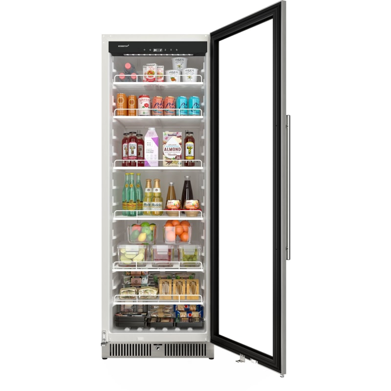 EdgeStar 24 Inch Wide 13.7 Cu. Ft. Commercial Beverage Merchandiser With Temperature Alarm and Reversible Door - VBM131SS