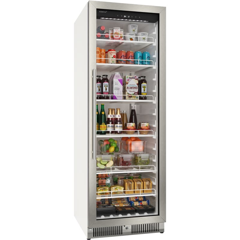 EdgeStar 24 Inch Wide 13.7 Cu. Ft. Commercial Beverage Merchandiser With Temperature Alarm and Reversible Door - VBM131SS