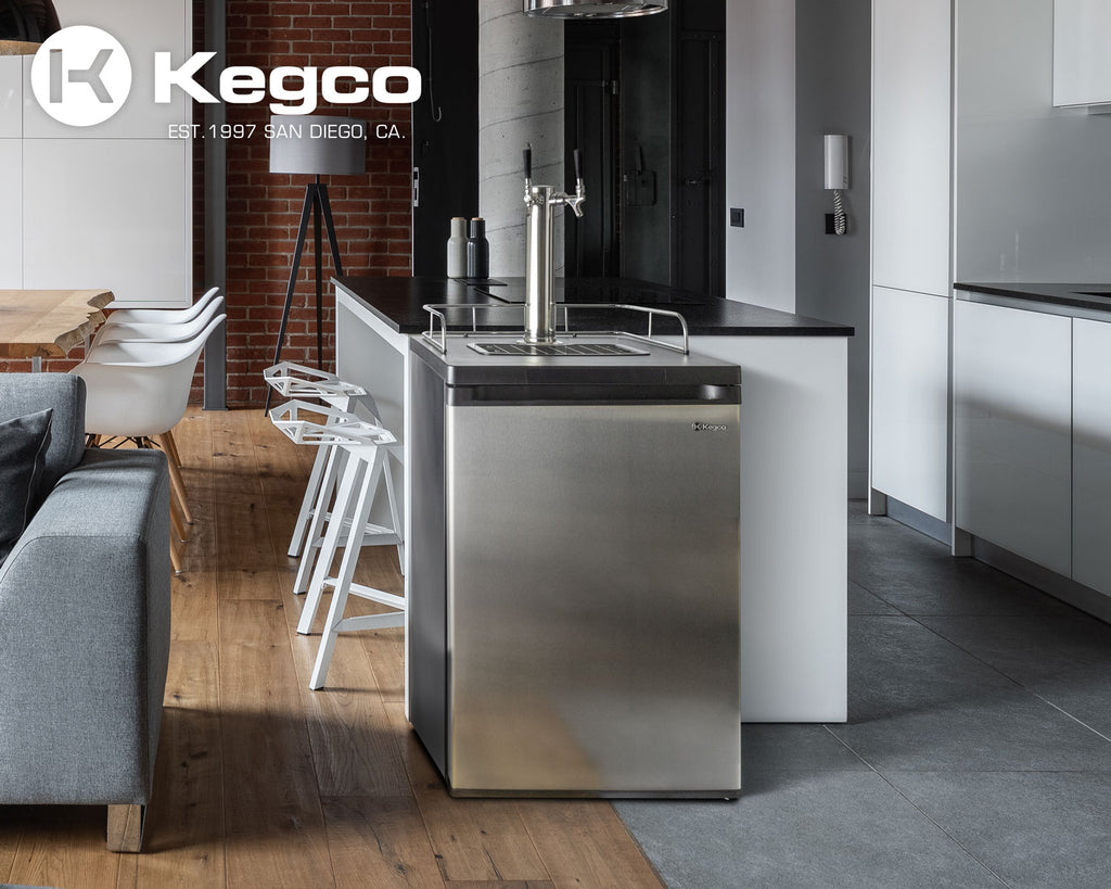 Kegco 24" Wide Dual Tap Stainless Steel Kegerator - K209SS-2NK - Wine Cooler City