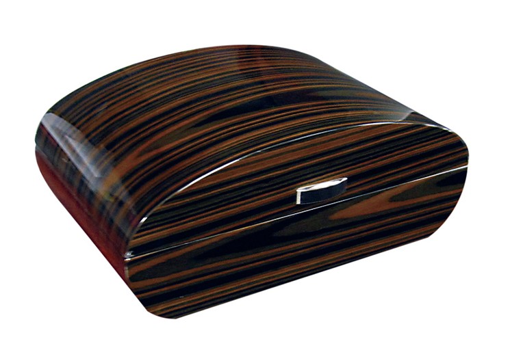 Prestige Import Group Waldorf Cigar Humidor w/ Ebony Lacquer Finish & Polished Hardware